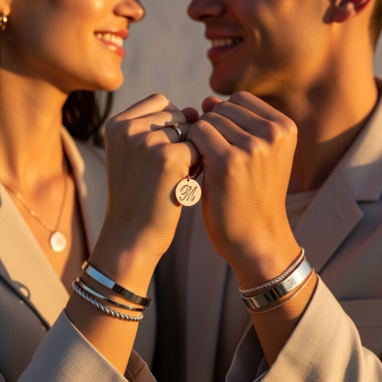 marine johannès couple : découvrez des bijoux qui célèbrent l'amour et la complicité. Pendentifs partagés, bracelets assortis et gravures personnalisées — des pièces portées comme un langage du cœur. Trouvez l'inspiration et offrez un symbole durable et élégant.