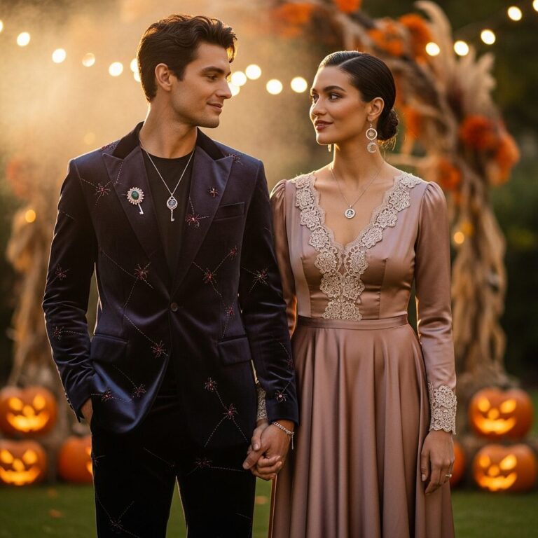 Découvrez le déguisement couple halloween parfait qui raconte votre histoire à deux. Inspirations chic et originales, costumes qui s’assemblent comme vos bijoux, pour une soirée magique et complice. Choisissez style, couleur et symbole qui parlent d’amitié et d’amour.