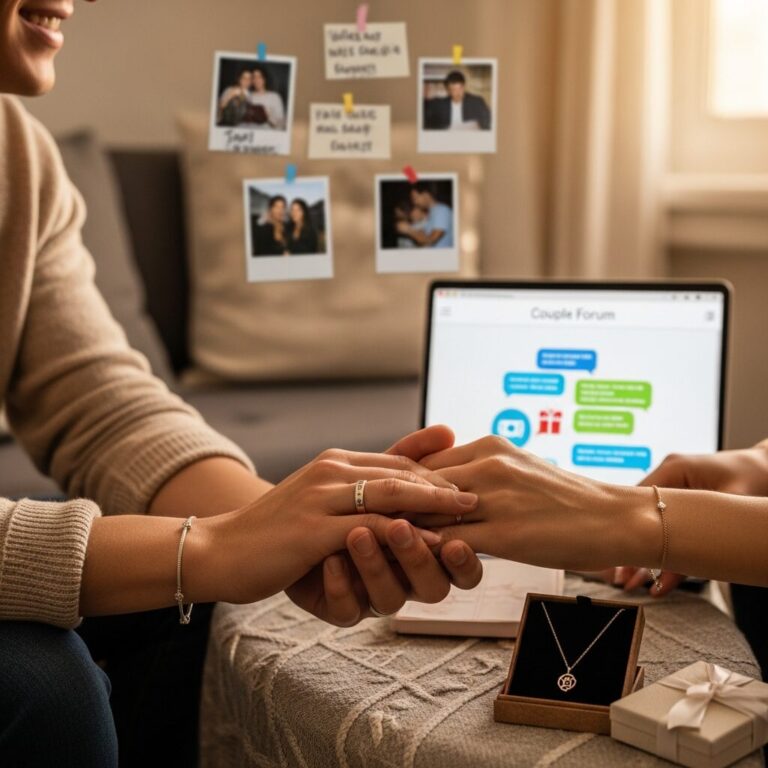 Forum couple : l’espace intime pour échanger sur l’amour et les bijoux symboliques qui racontent votre histoire. Rejoignez la communauté, partagez vos anecdotes, trouvez conseils et idées cadeaux qui signifient votre complicité avec bague, bracelet ou collier.