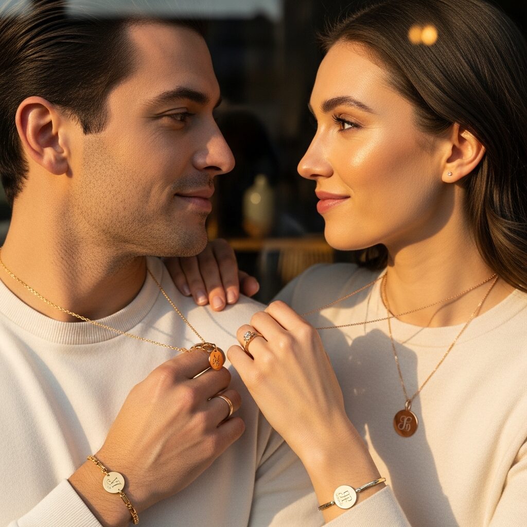 Découvrez jordan mouillard en couple: une narration élégante où les bijoux couple symbolisent l’amour, la complicité et les promesses partagées. Colliers et bracelets assortis, gravures personnelles, et idées cadeaux empreintes de signification — pour célébrer deux âmes liées.