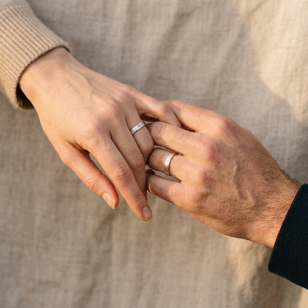 Bague assortie couple - illustration