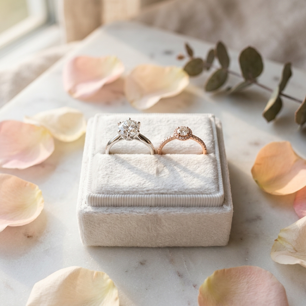Bague de fiancaille couple - illustration