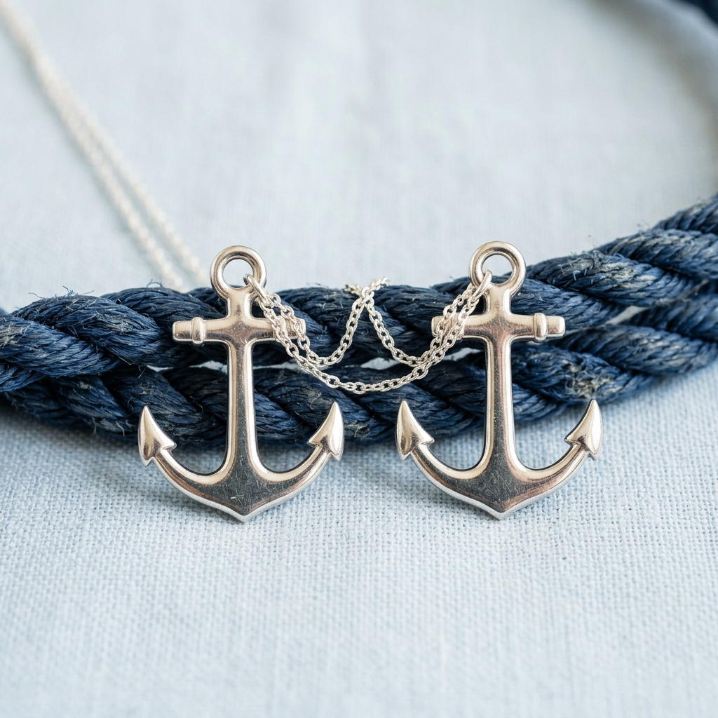Bijou couple ancre signification fidelite - illustration