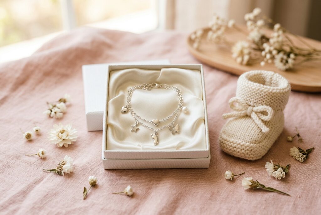 Bijou couple cadeau premier bebe parents - illustration