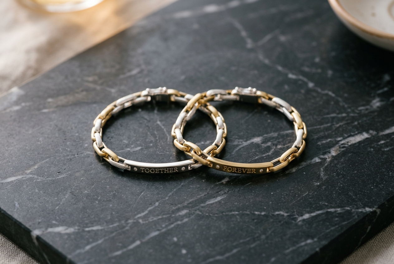 Bracelet couple luxe - illustration